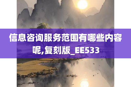 信息咨询服务范围有哪些内容呢,复刻版_EE533