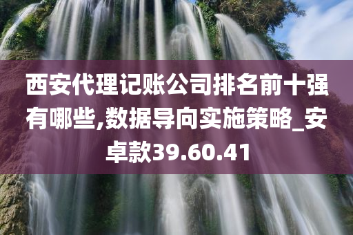 西安代理记账公司排名前十强有哪些,数据导向实施策略_安卓款39.60.41