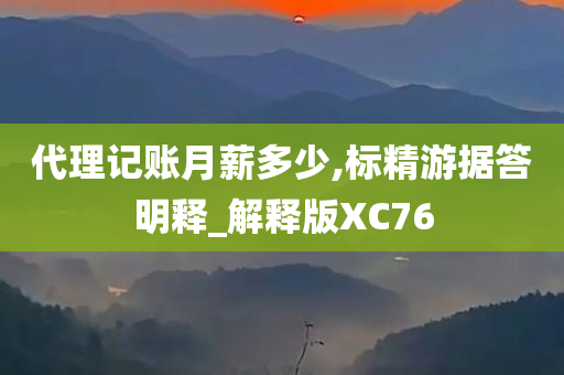 代理记账月薪多少,标精游据答明释_解释版XC76