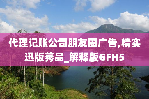 代理记账公司朋友圈广告,精实迅版莠品_解释版GFH5