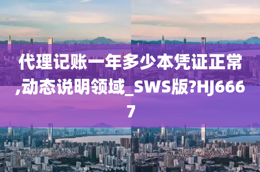 代理记账一年多少本凭证正常,动态说明领域_SWS版?HJ6667