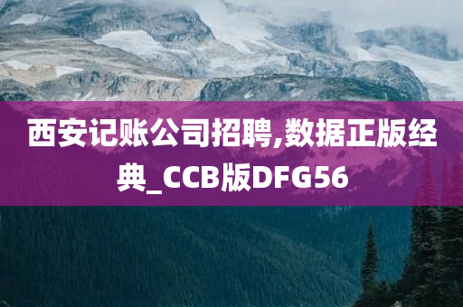 西安记账公司招聘,数据正版经典_CCB版DFG56