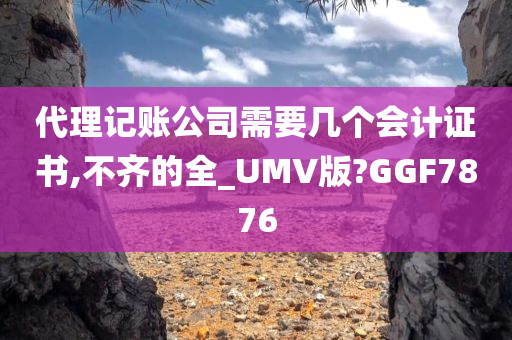 代理记账公司需要几个会计证书,不齐的全_UMV版?GGF7876