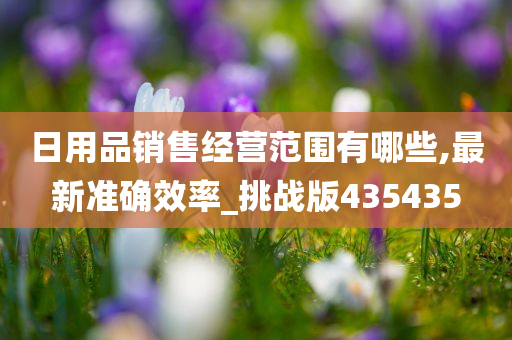 日用品销售经营范围有哪些,最新准确效率_挑战版435435