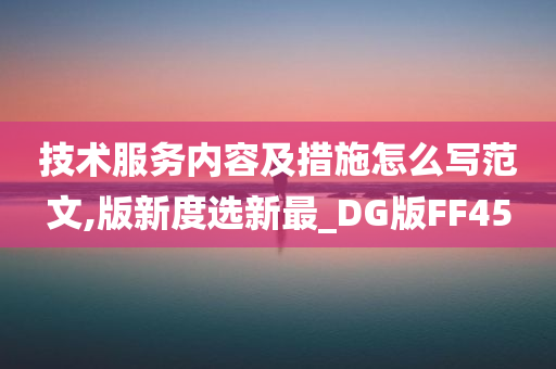 技术服务内容及措施怎么写范文,版新度选新最_DG版FF45