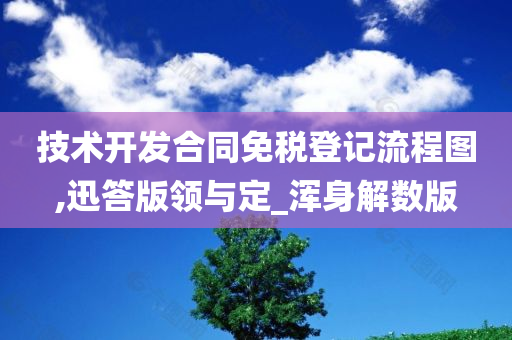 技术开发合同免税登记流程图,迅答版领与定_浑身解数版