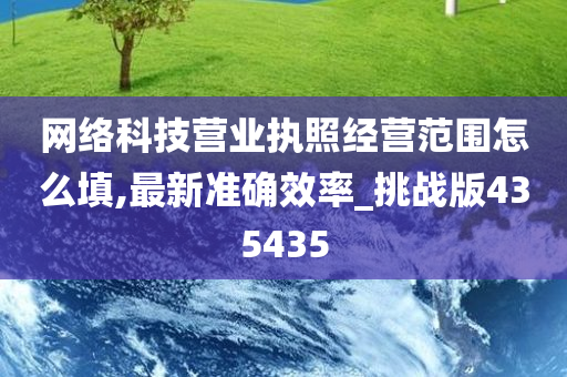 网络科技营业执照经营范围怎么填,最新准确效率_挑战版435435