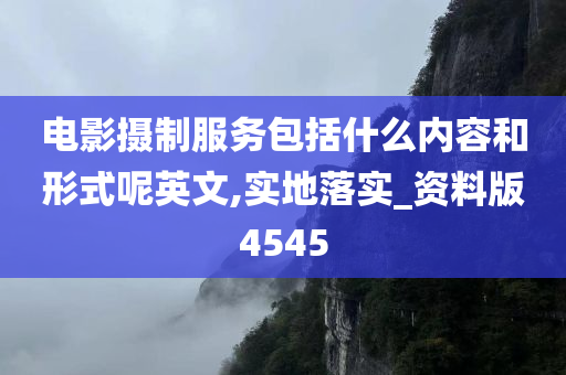 电影摄制服务包括什么内容和形式呢英文,实地落实_资料版4545