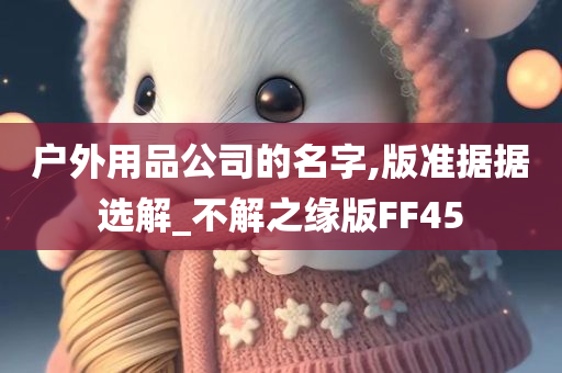 户外用品公司的名字,版准据据选解_不解之缘版FF45