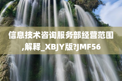 信息技术咨询服务部经营范围,解释_XBJY版?JMF56