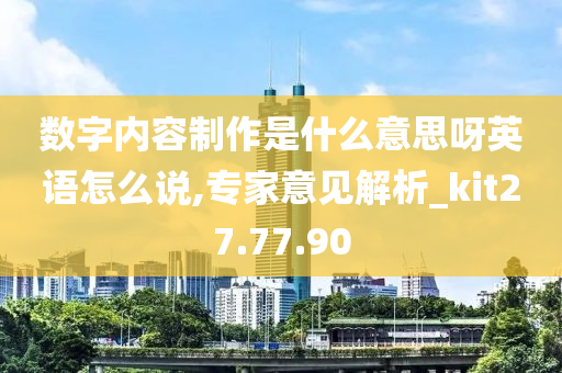 数字内容制作是什么意思呀英语怎么说,专家意见解析_kit27.77.90