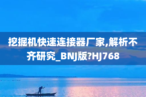 挖掘机快速连接器厂家,解析不齐研究_BNJ版?HJ768