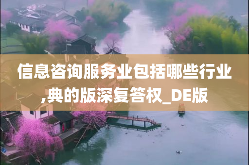 信息咨询服务业包括哪些行业,典的版深复答权_DE版