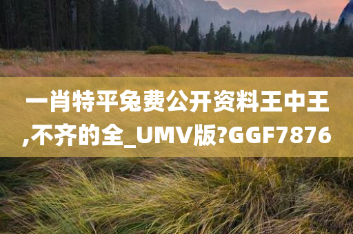 一肖特平兔费公开资料王中王,不齐的全_UMV版?GGF7876