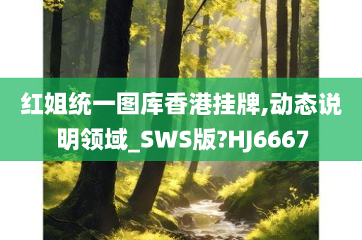 红姐统一图库香港挂牌,动态说明领域_SWS版?HJ6667