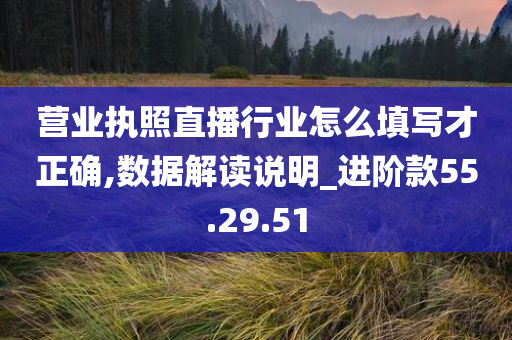 营业执照直播行业怎么填写才正确,数据解读说明_进阶款55.29.51