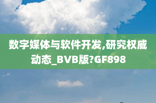 数字媒体与软件开发,研究权威动态_BVB版?GF898