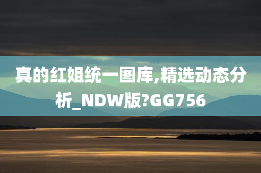 真的红姐统一图库,精选动态分析_NDW版?GG756