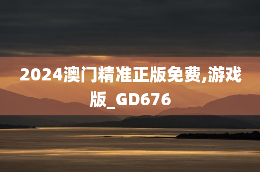 2024澳门精准正版免费,游戏版_GD676