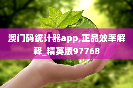 澳门码统计器app,正品效率解释_精英版97768