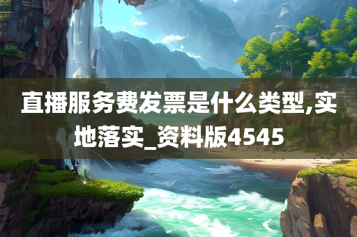 直播服务费发票是什么类型,实地落实_资料版4545