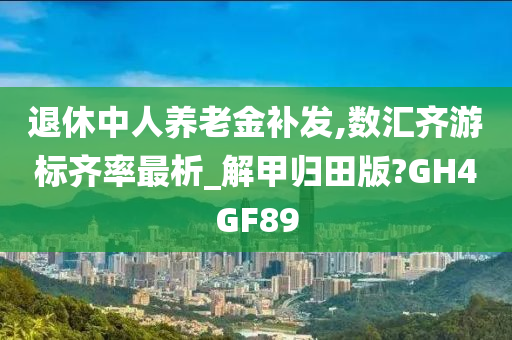 退休中人养老金补发,数汇齐游标齐率最析_解甲归田版?GH4GF89