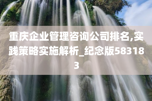 重庆企业管理咨询公司排名,实践策略实施解析_纪念版583183