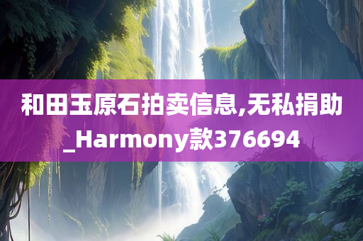 和田玉原石拍卖信息,无私捐助_Harmony款376694