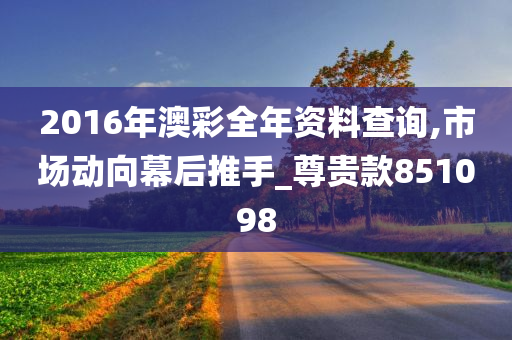 2016年澳彩全年资料查询,市场动向幕后推手_尊贵款851098