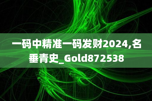 一码中精准一码发财2024,名垂青史_Gold872538