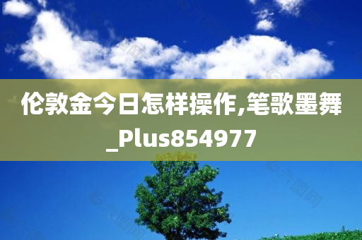 伦敦金今日怎样操作,笔歌墨舞_Plus854977