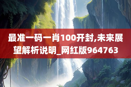 最准一码一肖100开封,未来展望解析说明_网红版964763