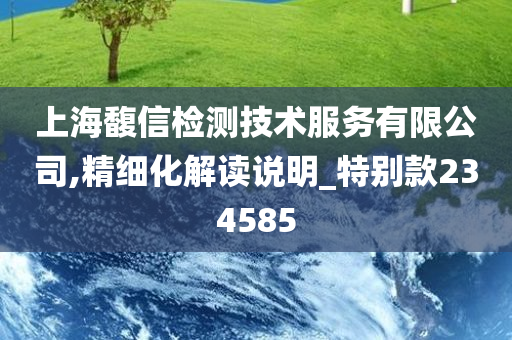 上海馥信检测技术服务有限公司,精细化解读说明_特别款234585