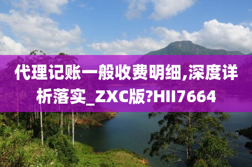 代理记账一般收费明细,深度详析落实_ZXC版?HII7664