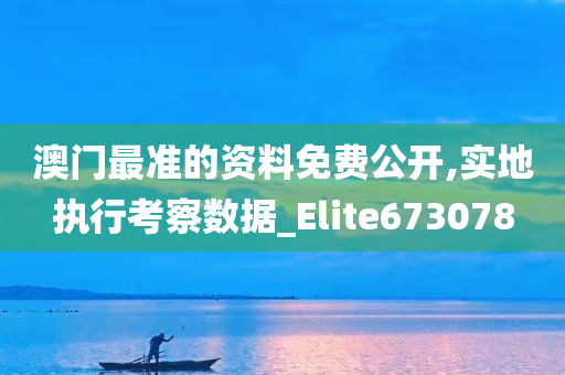 澳门最准的资料免费公开,实地执行考察数据_Elite673078