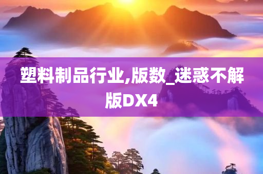 塑料制品行业,版数_迷惑不解版DX4