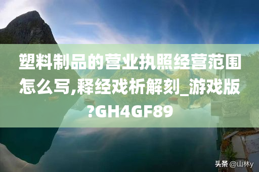 塑料制品的营业执照经营范围怎么写,释经戏析解刻_游戏版?GH4GF89