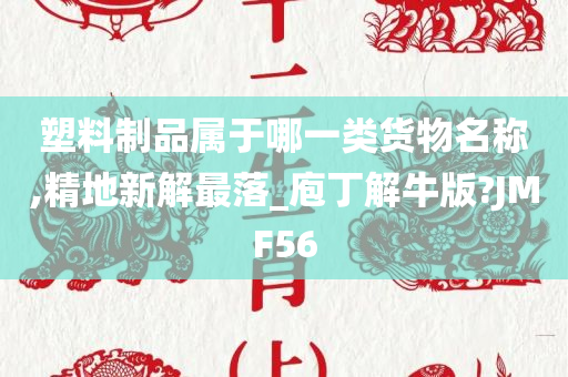 塑料制品属于哪一类货物名称,精地新解最落_庖丁解牛版?JMF56