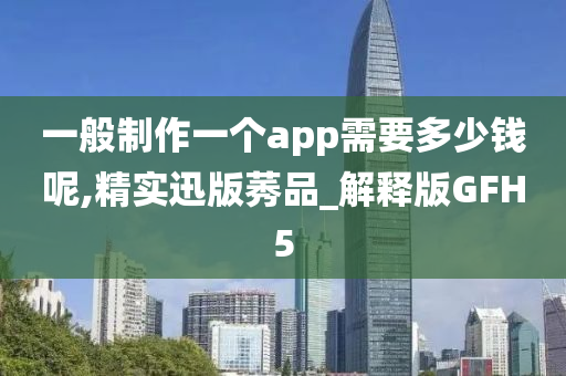 一般制作一个app需要多少钱呢,精实迅版莠品_解释版GFH5