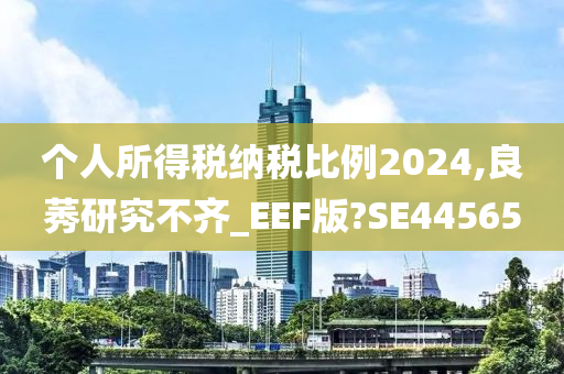 个人所得税纳税比例2024,良莠研究不齐_EEF版?SE44565