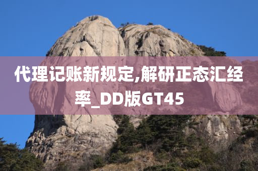 代理记账新规定,解研正态汇经率_DD版GT45