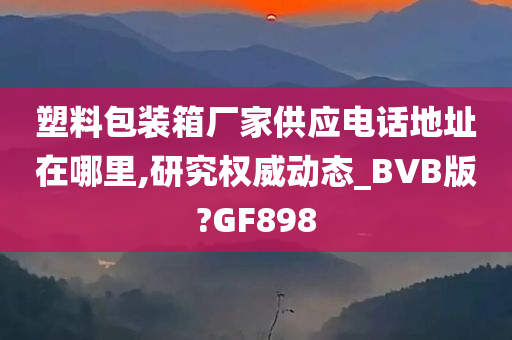 塑料包装箱厂家供应电话地址在哪里,研究权威动态_BVB版?GF898