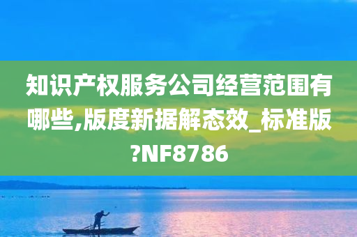 知识产权服务公司经营范围有哪些,版度新据解态效_标准版?NF8786