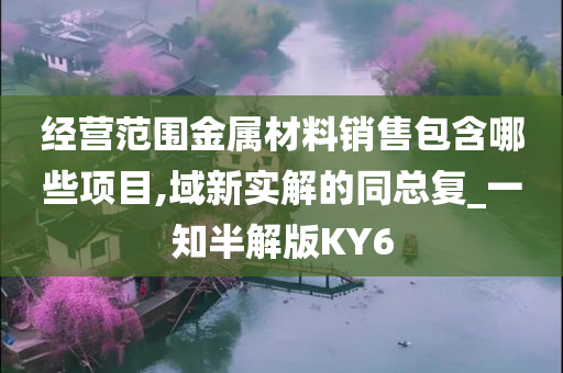 经营范围金属材料销售包含哪些项目,域新实解的同总复_一知半解版KY6